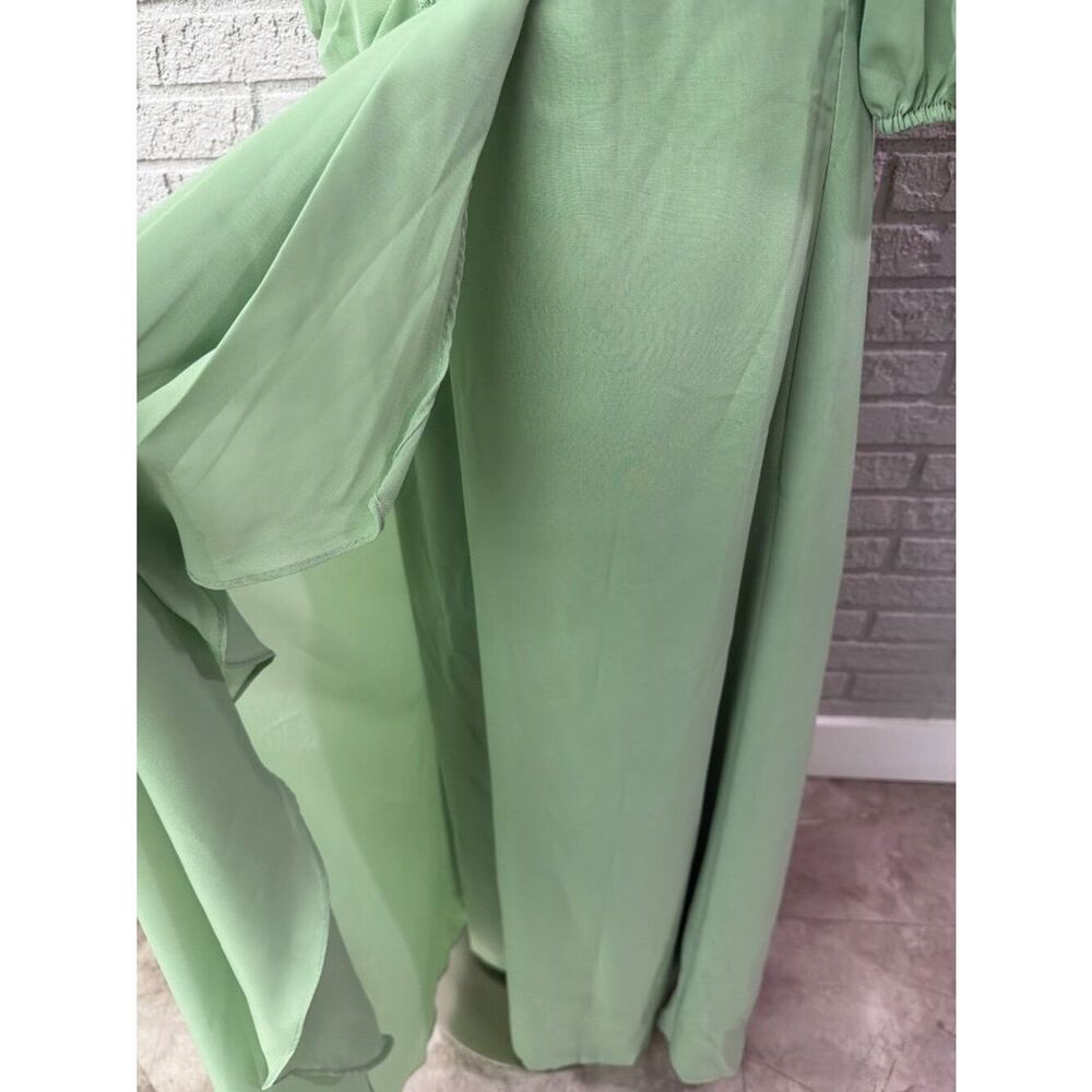 Women's Sage Green Mother Of The Bride A-Line Dress Size 16 - Picture 7 of 10